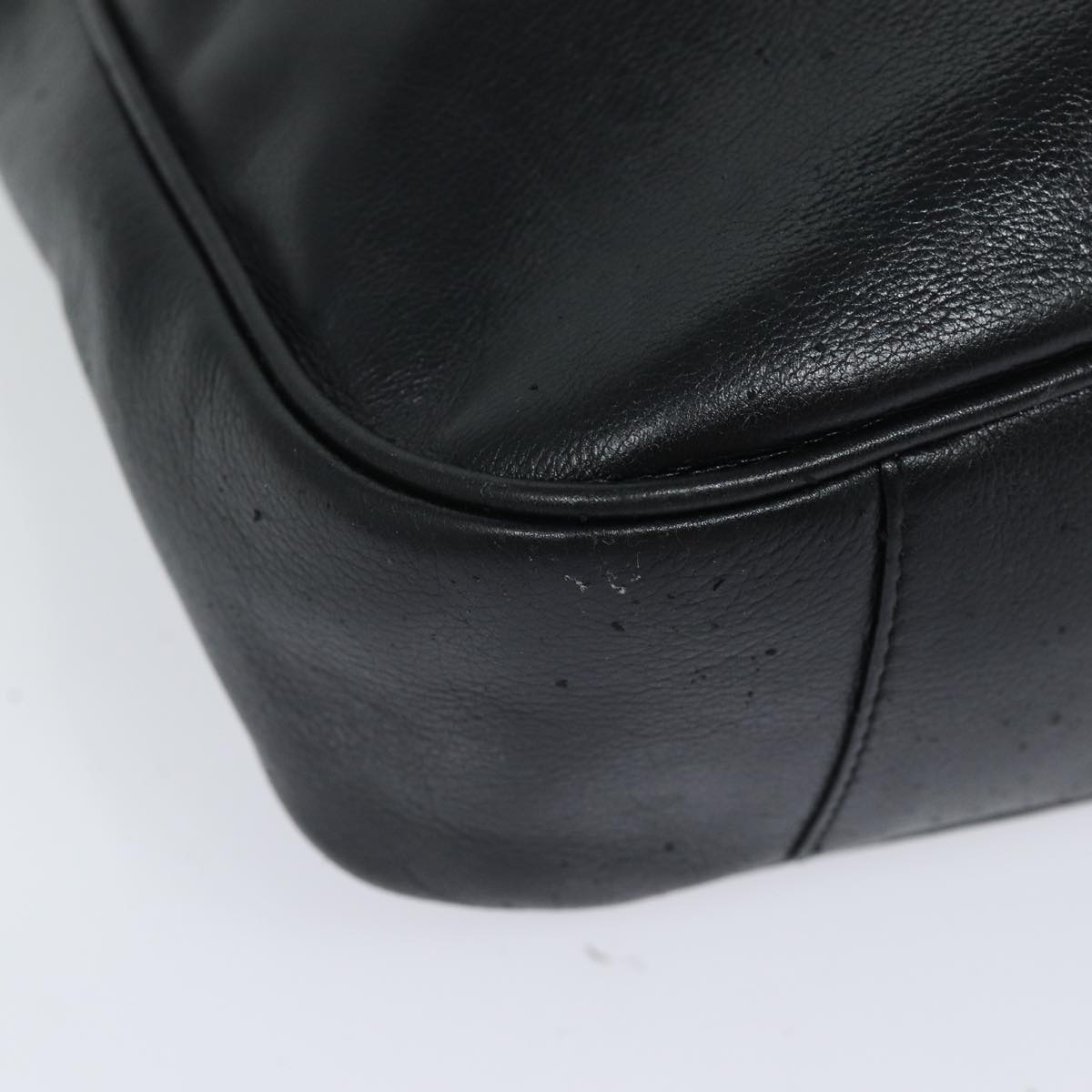 GUCCI Bamboo Shoulder Bag Leather Black 001 1998 1577 75956