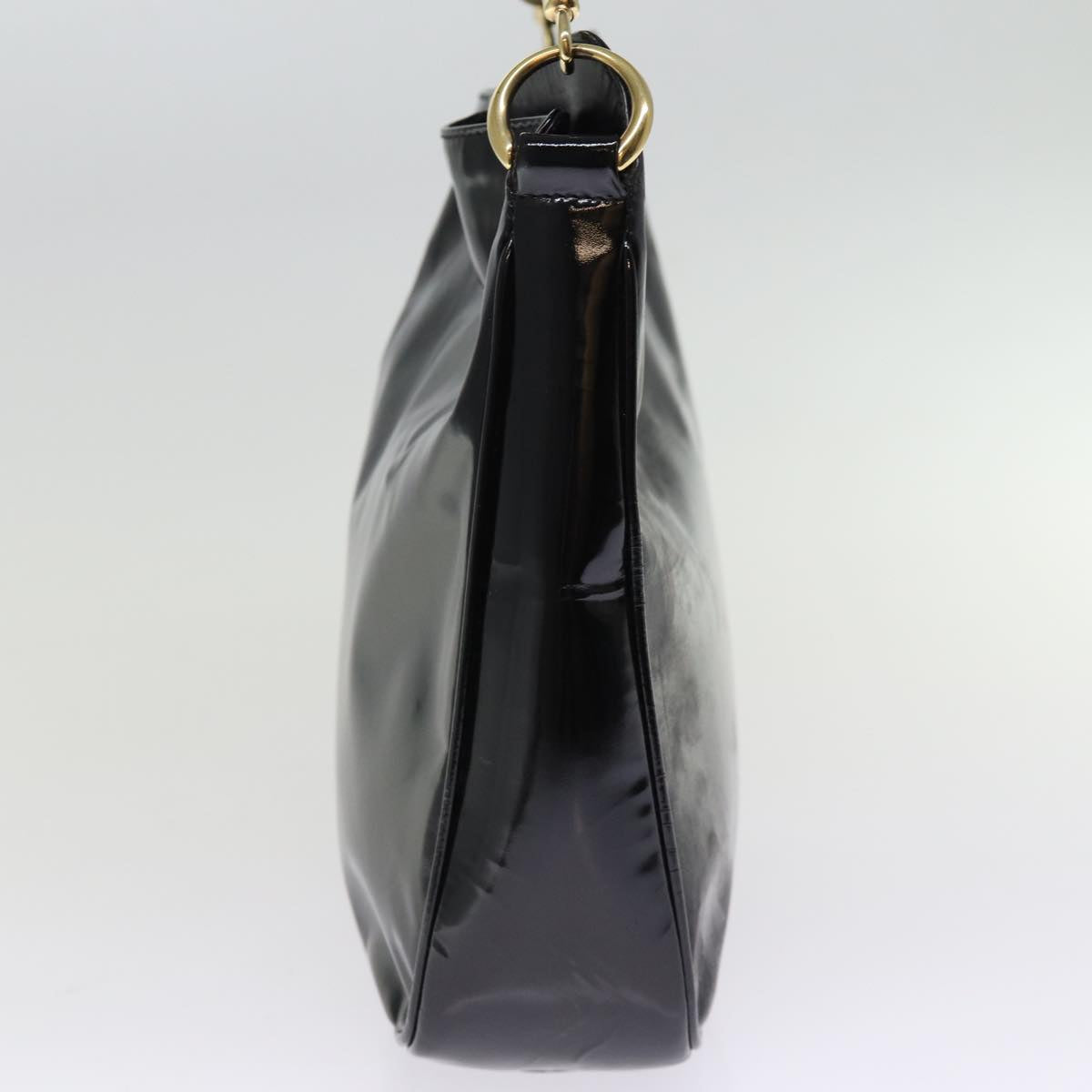 GUCCI Hand Bag Enamel Black 001 1638 2615 75960