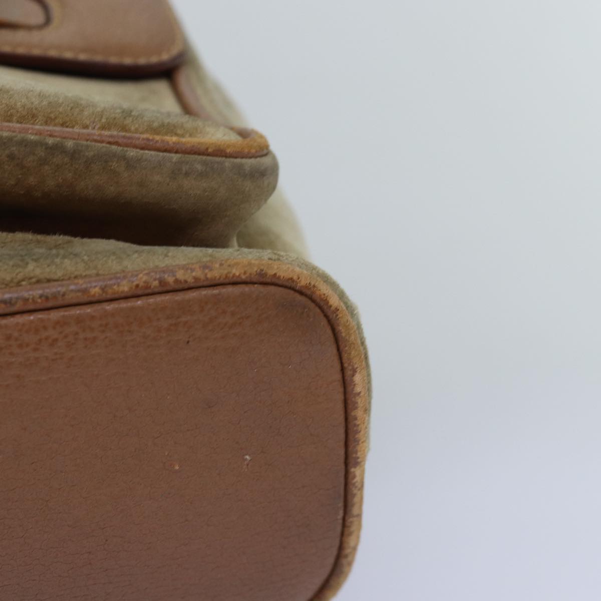 GUCCI Bamboo Backpack Suede Beige 003 2058 0016 75961