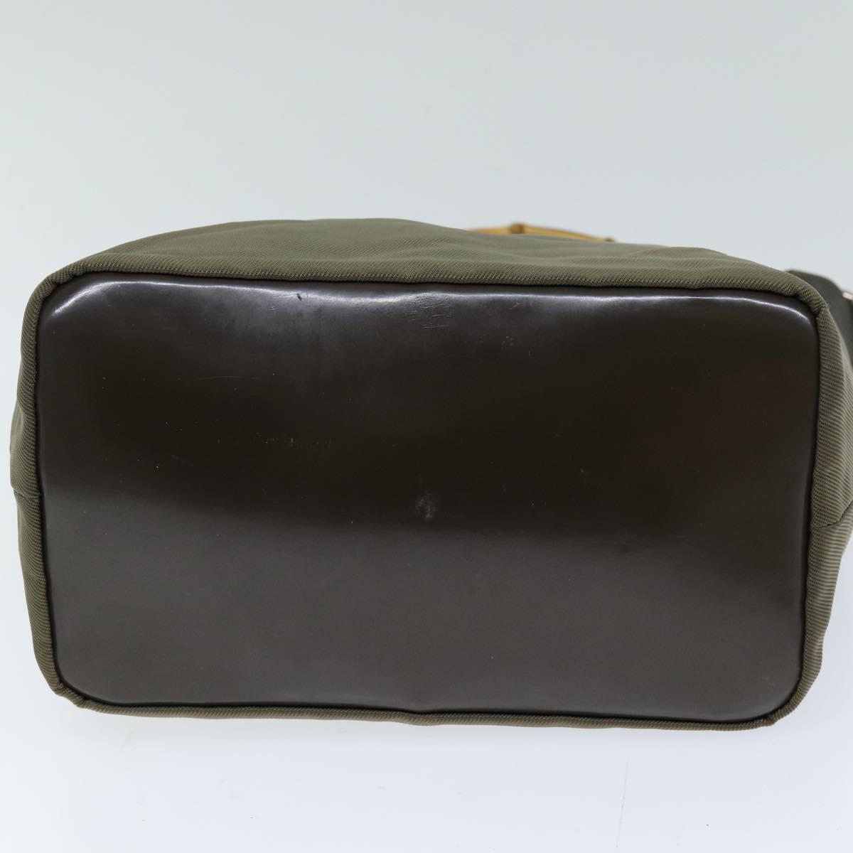 GUCCI Bamboo Hand Bag Nylon Khaki 000 2296 0531 75963