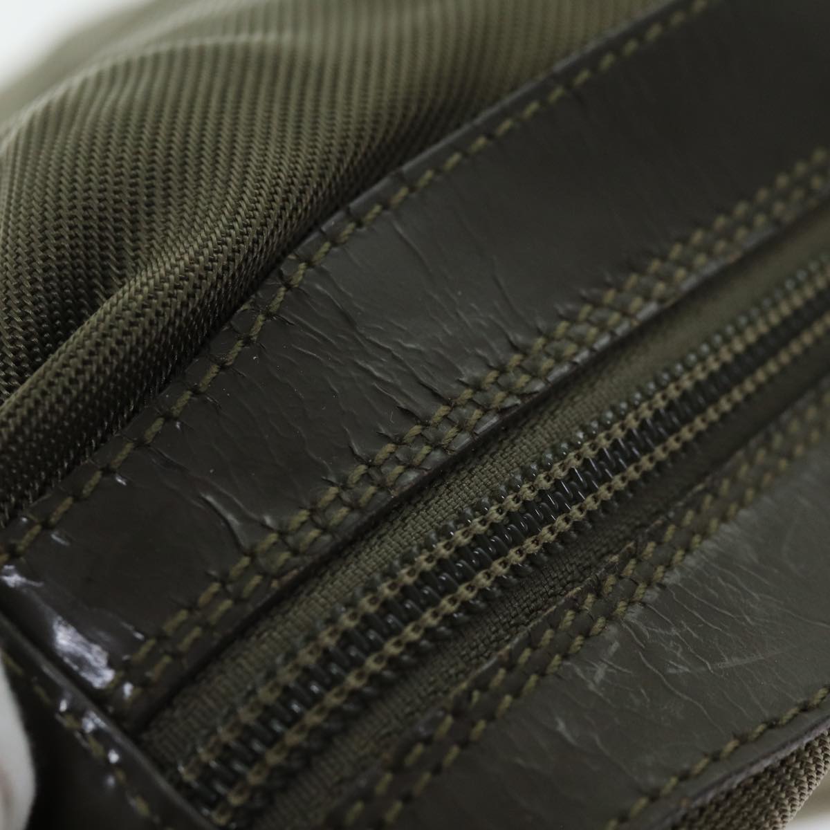 GUCCI Bamboo Hand Bag Nylon Khaki 000 2296 0531 75963