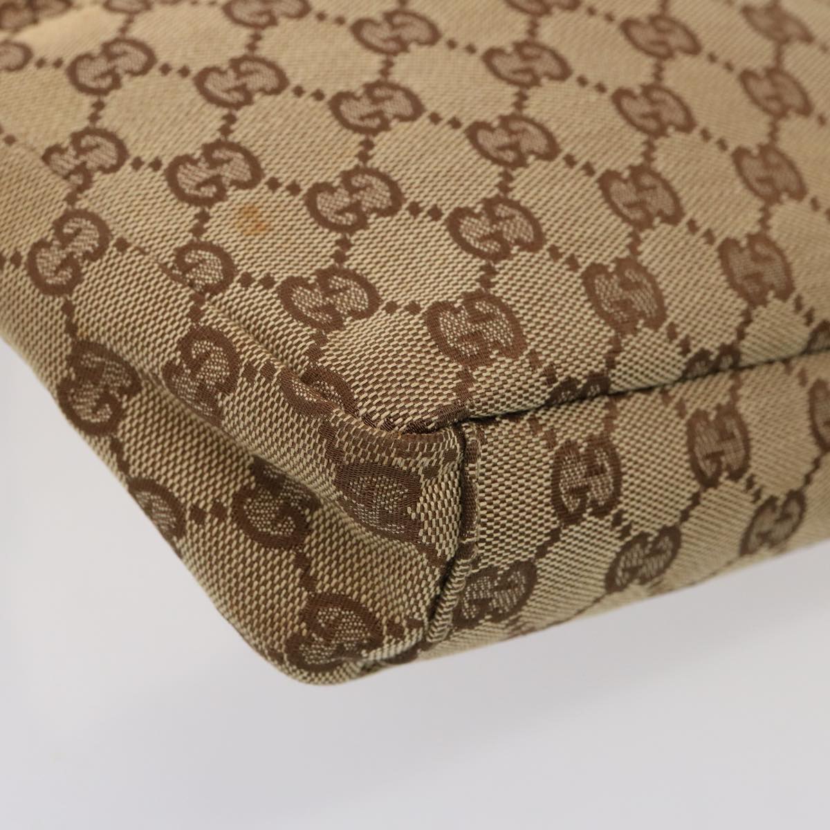 GUCCI GG Canvas Shoulder Bag Beige 35098 75971