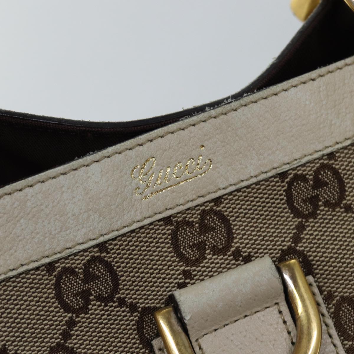 GUCCI GG Canvas Tote Bag Beige 141472 75973