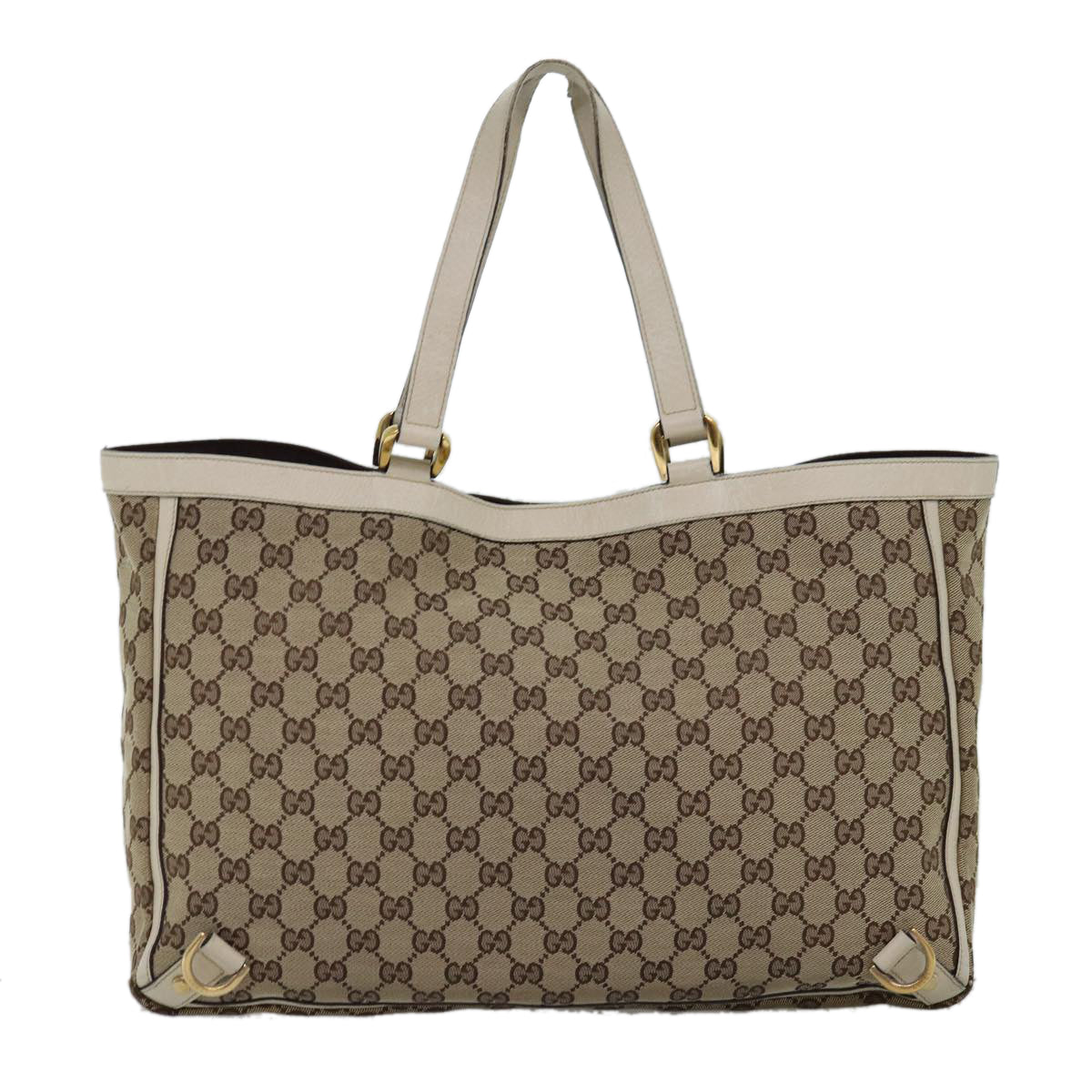 GUCCI GG Canvas Tote Bag Beige 141472 75973