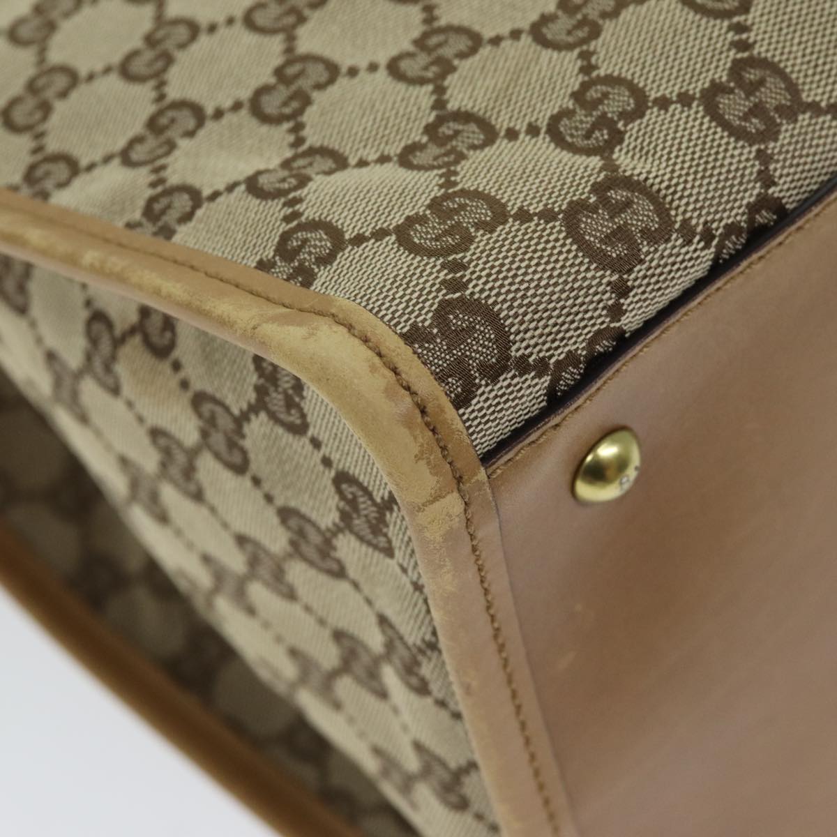 GUCCI GG Canvas Tote Bag Beige 109101 75976