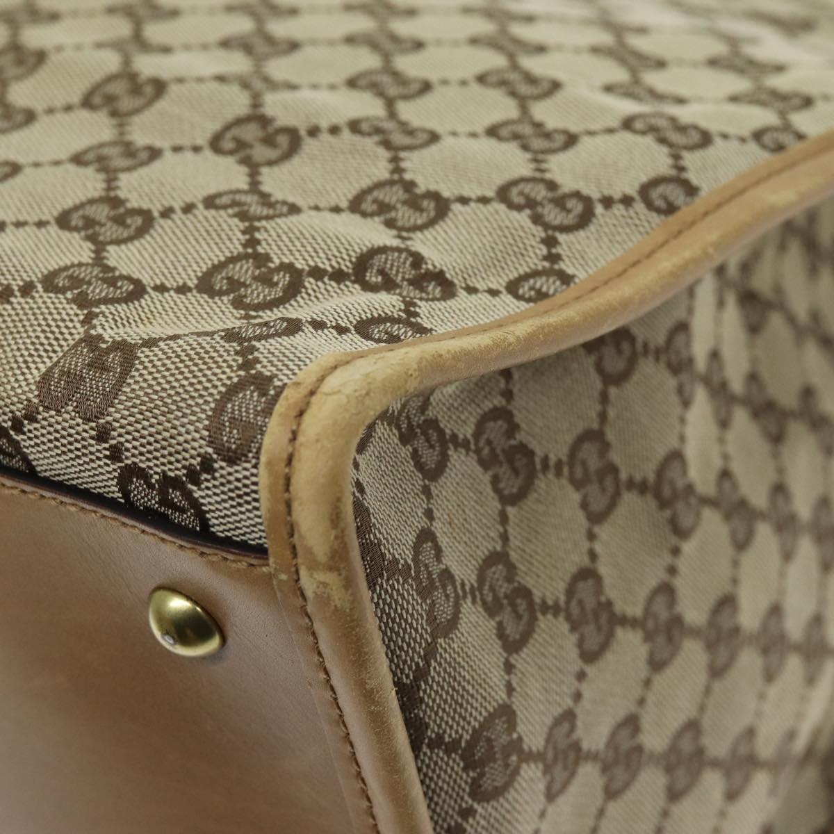 GUCCI GG Canvas Tote Bag Beige 109101 75976