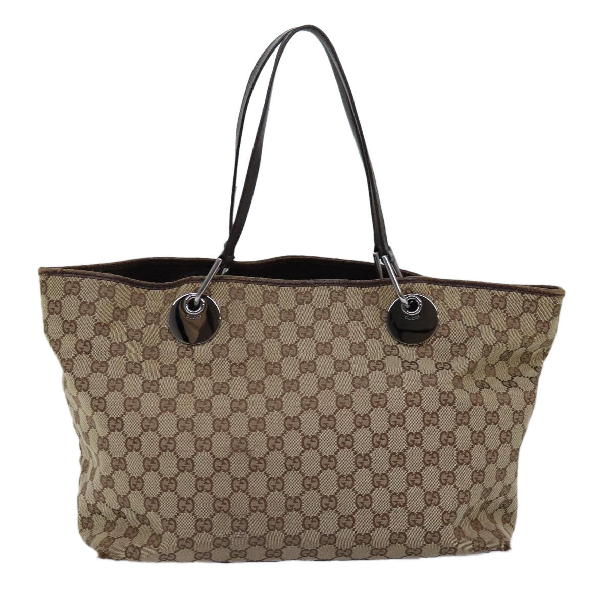 GUCCI GG Canvas Tote Bag Beige 120838 75980