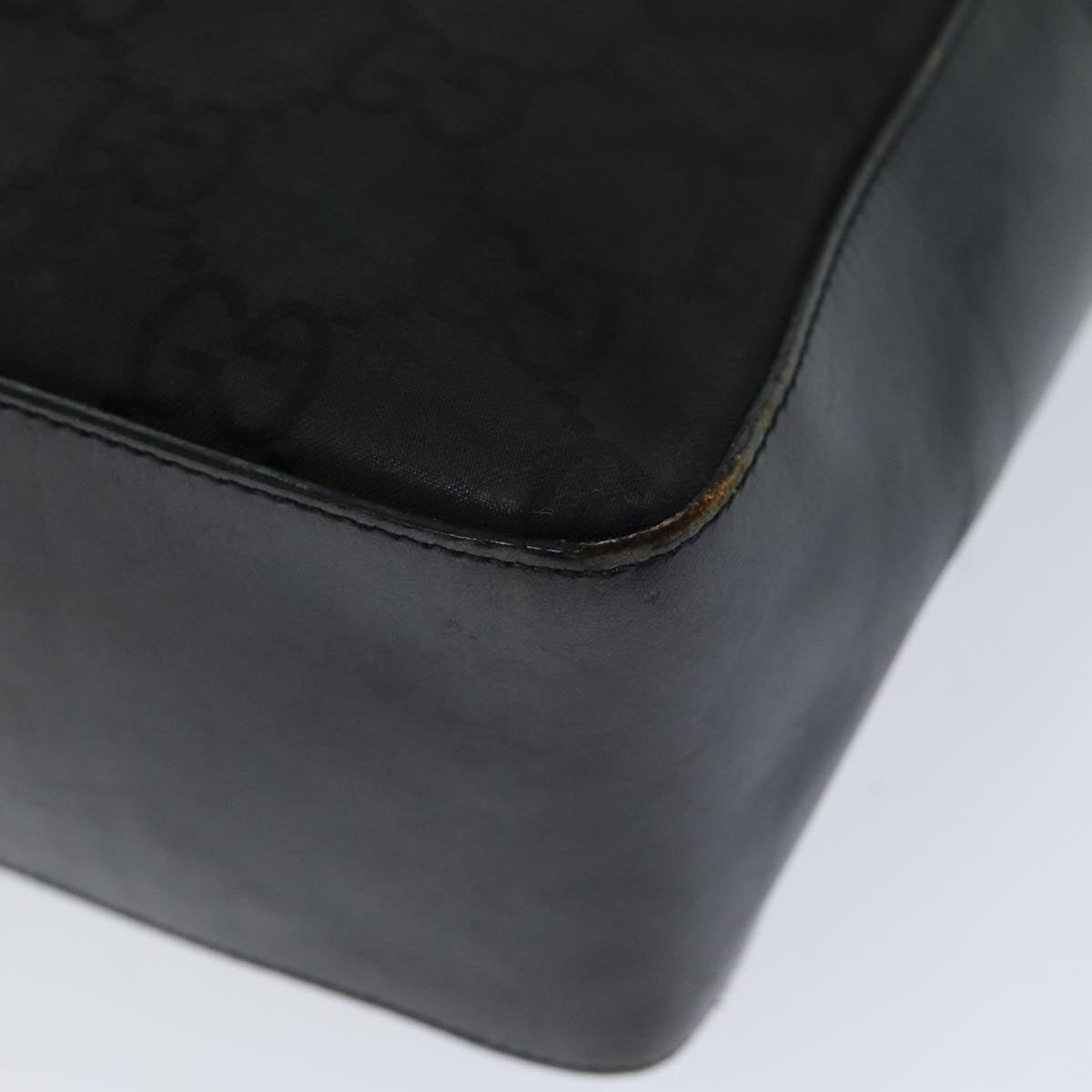 GUCCI GG Canvas Shoulder Bag Black 001 3766 75988