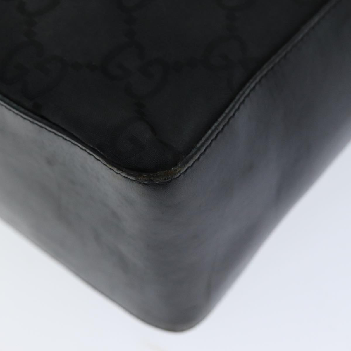 GUCCI GG Canvas Shoulder Bag Black 001 3766 75988