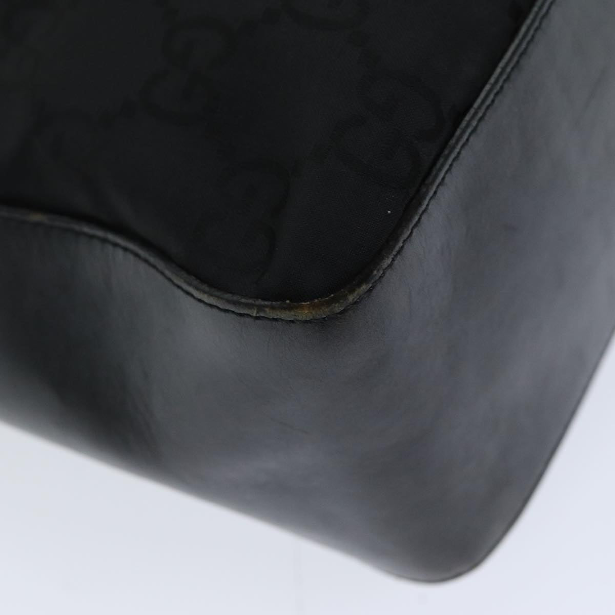 GUCCI GG Canvas Shoulder Bag Black 001 3766 75988
