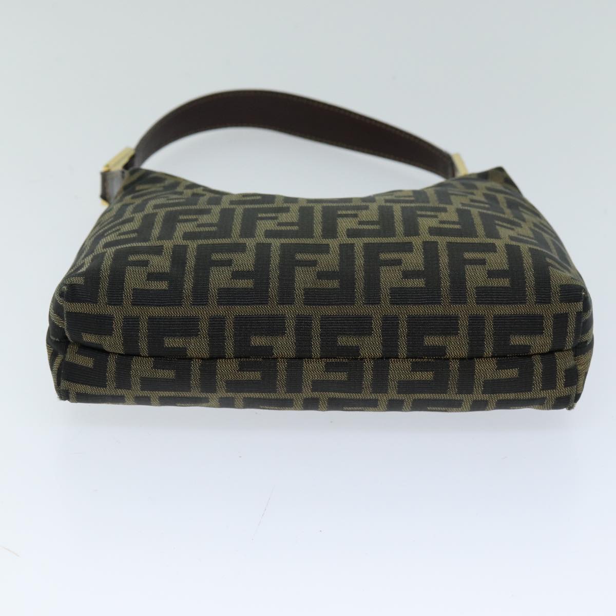 FENDI Zucca Canvas Hand Bag Black Brown 76007