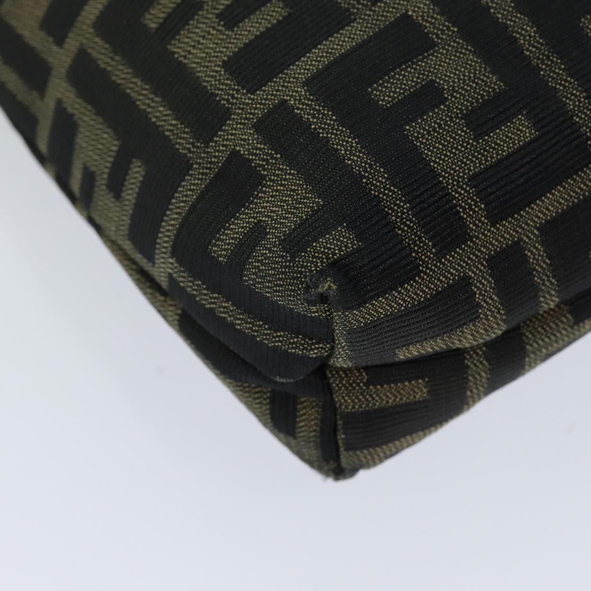FENDI Zucca Canvas Hand Bag Black Brown 76007