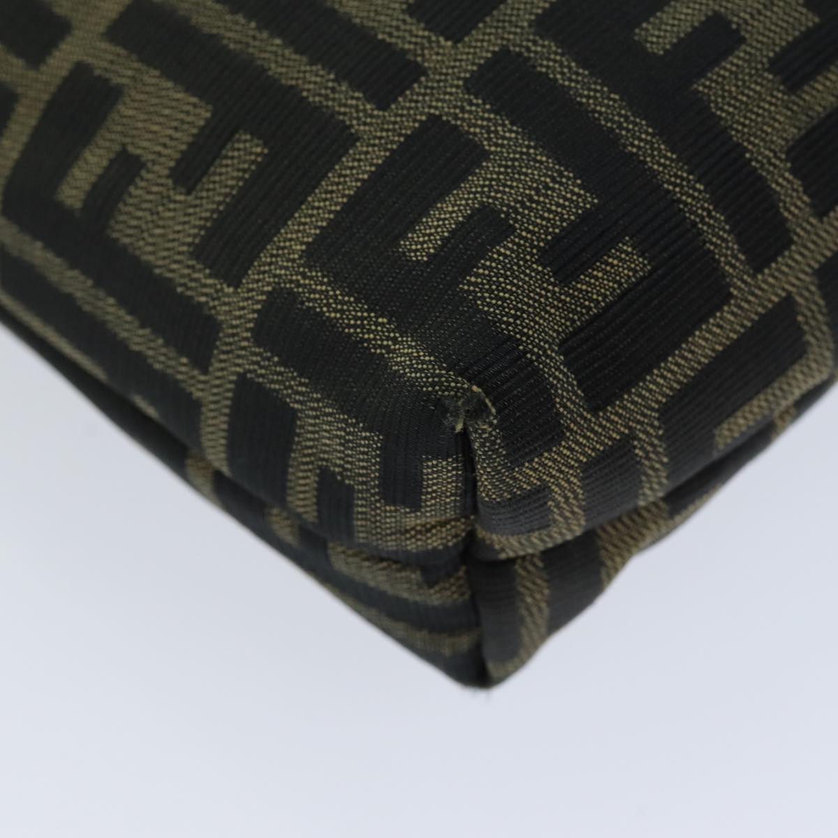 FENDI Zucca Canvas Hand Bag Black Brown 76007