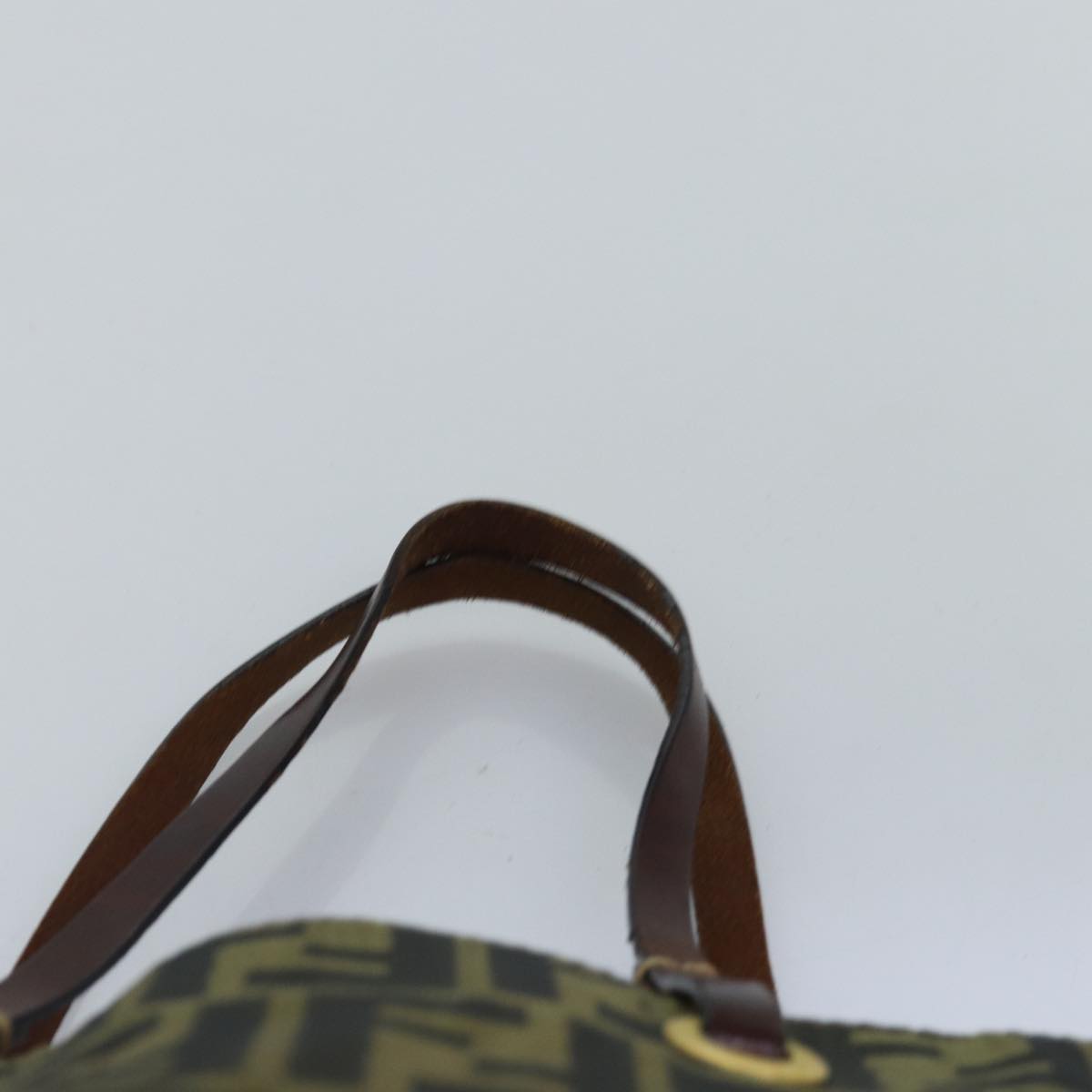 FENDI Zucca Canvas Hand Bag Black Brown 76008