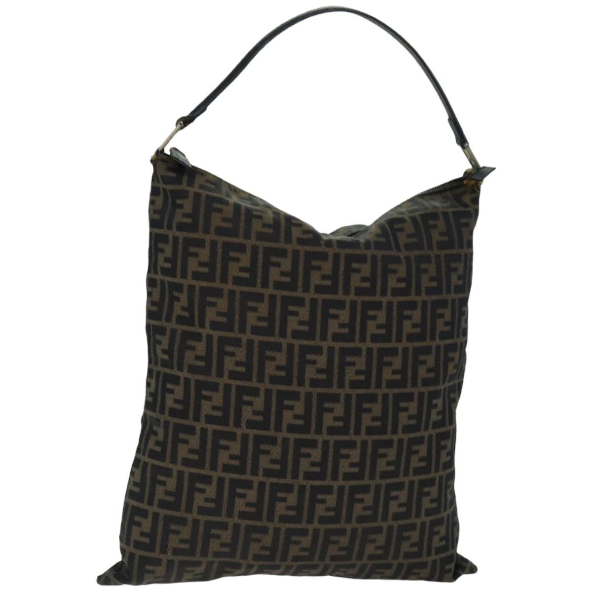 FENDI Zucca Canvas Tote Bag Black Brown 76010
