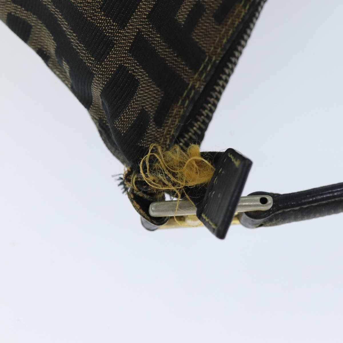 FENDI Zucca Canvas Tote Bag Black Brown 76010