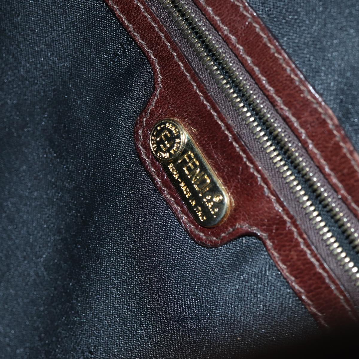 FENDI Mamma Baguette Shoulder Bag Suede Brown 76015