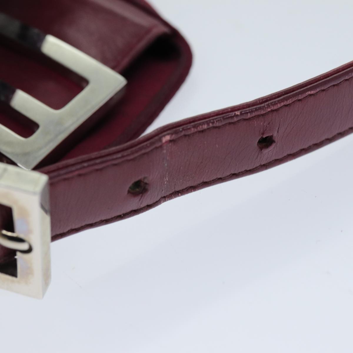 FENDI Mamma Baguette Shoulder Bag Nylon Bordeaux 76102