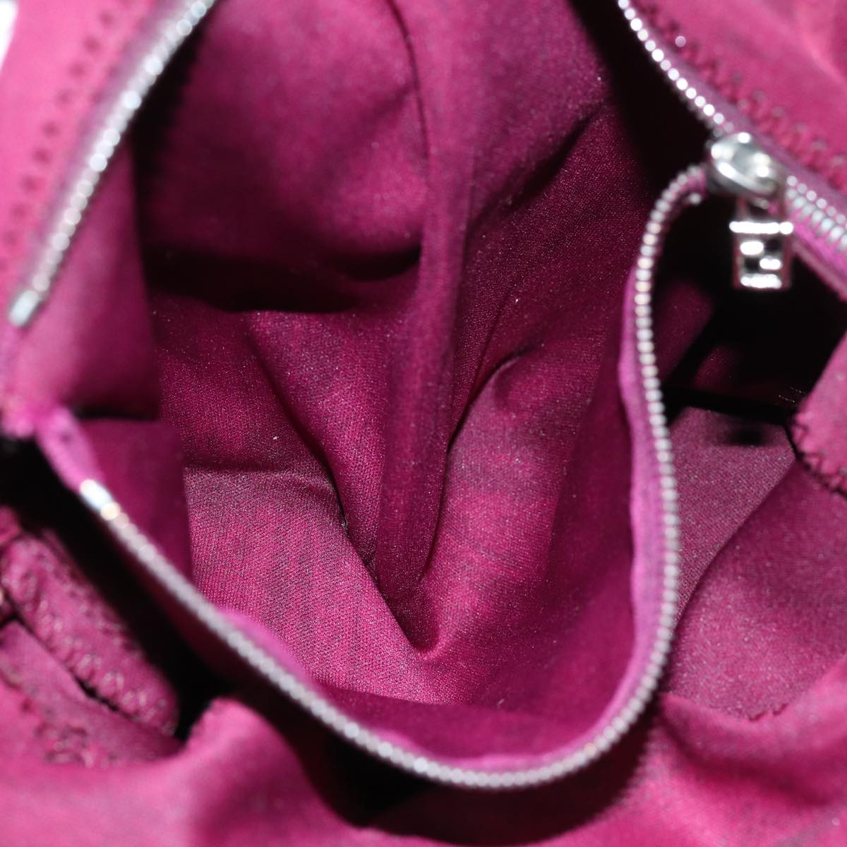 FENDI Mamma Baguette Shoulder Bag Nylon Bordeaux 76102
