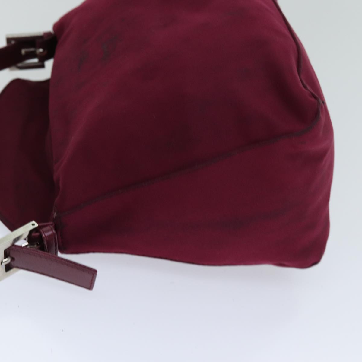 FENDI Mamma Baguette Shoulder Bag Nylon Bordeaux 76102