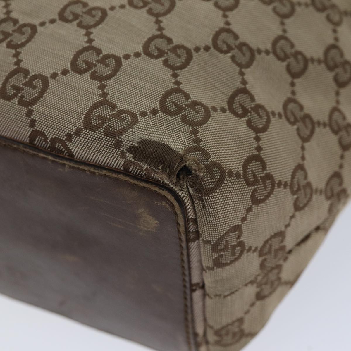 GUCCI GG Canvas Tote Bag Beige 002 1099 76107