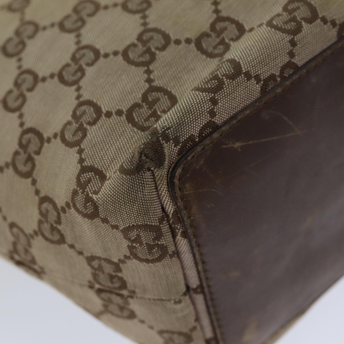 GUCCI GG Canvas Tote Bag Beige 002 1099 76107