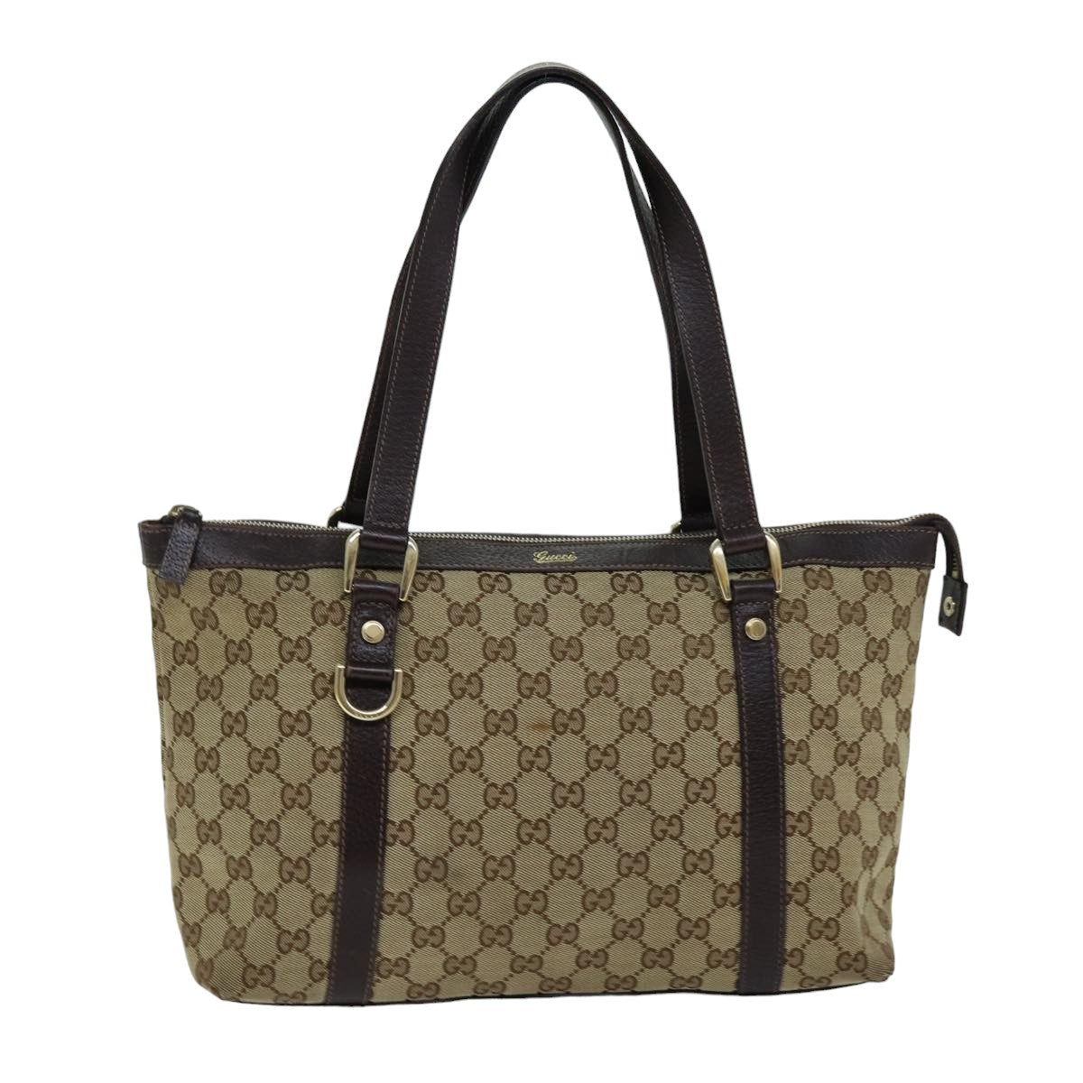 GUCCI GG Canvas Tote Bag Beige 141470 76109