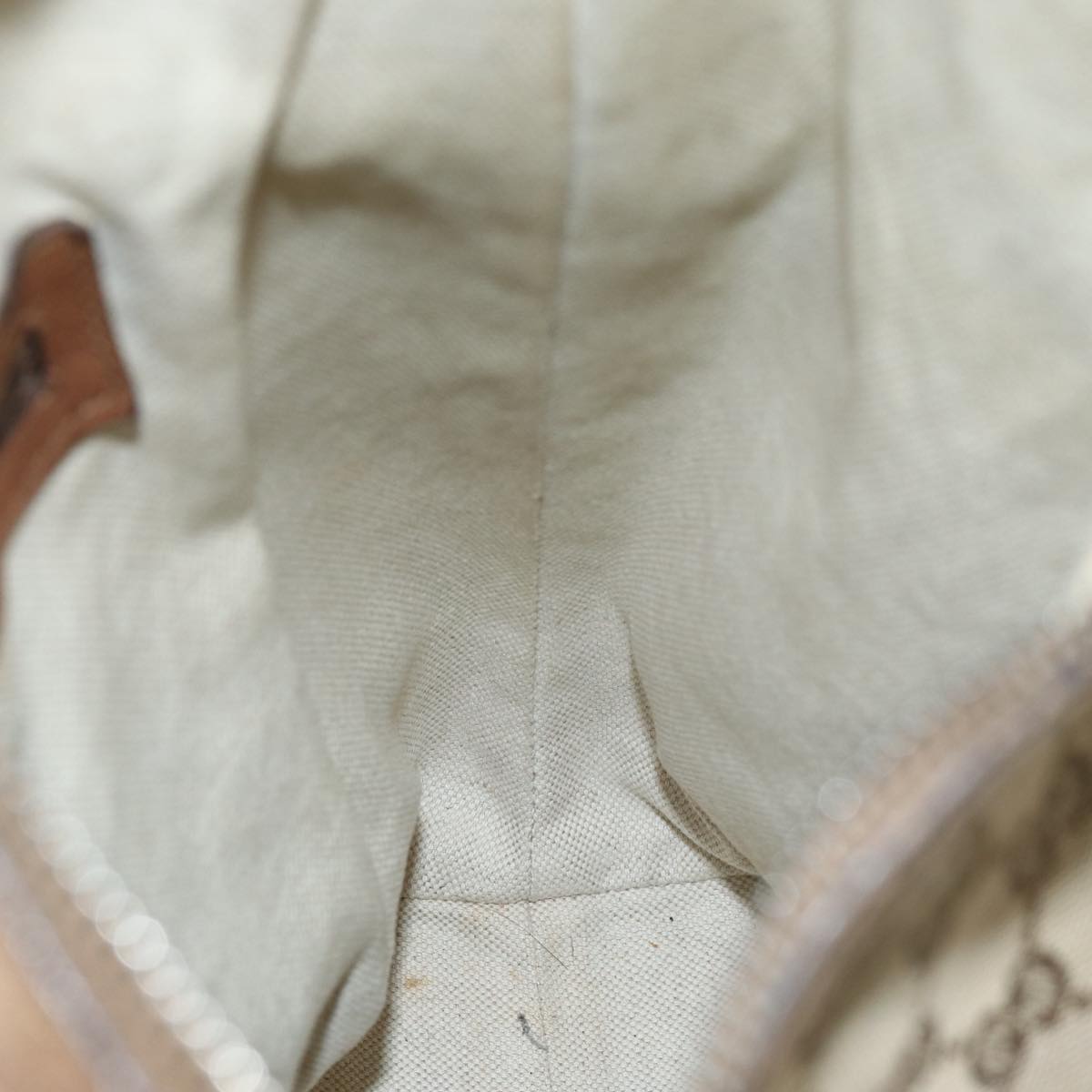 GUCCI GG Canvas Shoulder Bag Beige 326514 76112