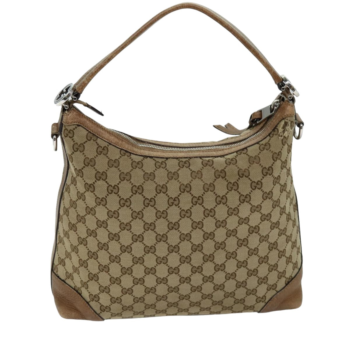 GUCCI GG Canvas Shoulder Bag Beige 326514 76112