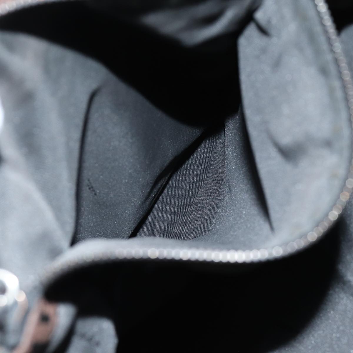 FENDI Zucchino Canvas Tote Bag Brown Black 76132