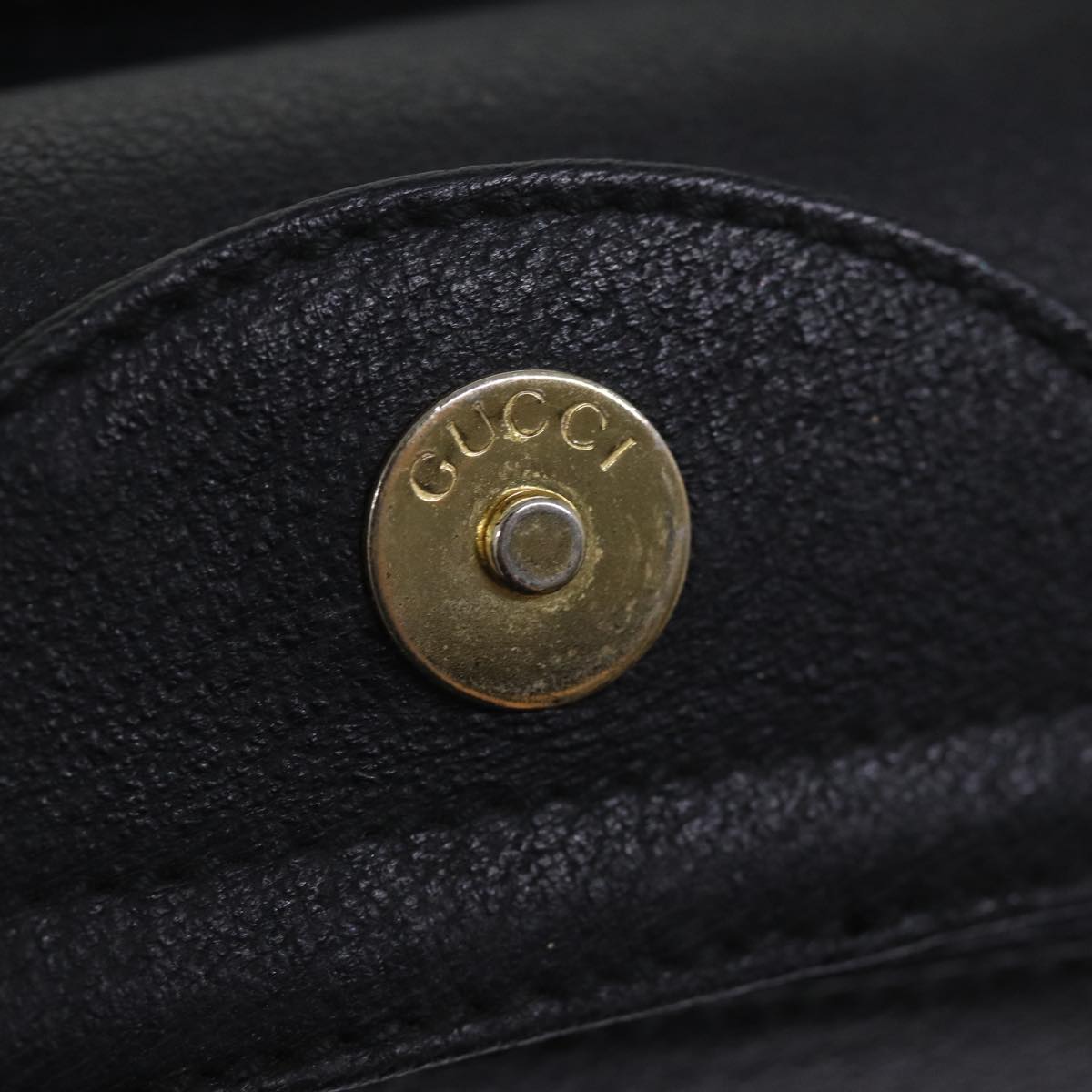 GUCCI Bamboo Hand Bag Suede Leather Black 002 1186 0260 76161