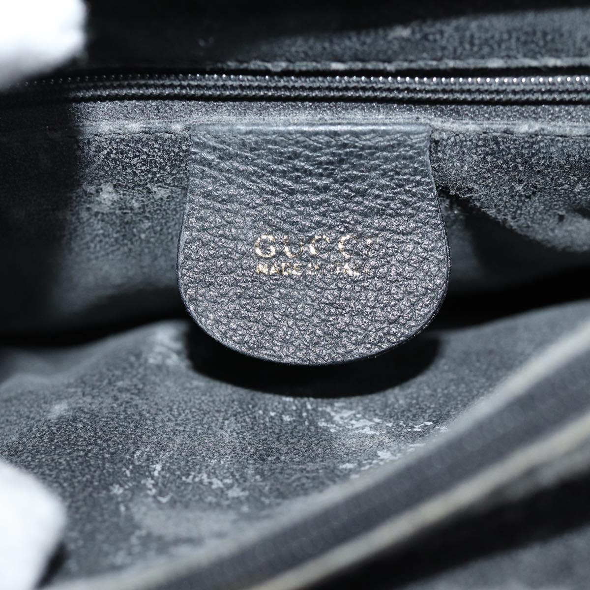 GUCCI Bamboo Hand Bag Suede Leather Black 002 1186 0260 76161