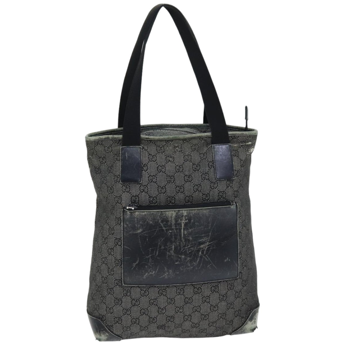GUCCI GG Canvas Tote Bag Black 28892 76162