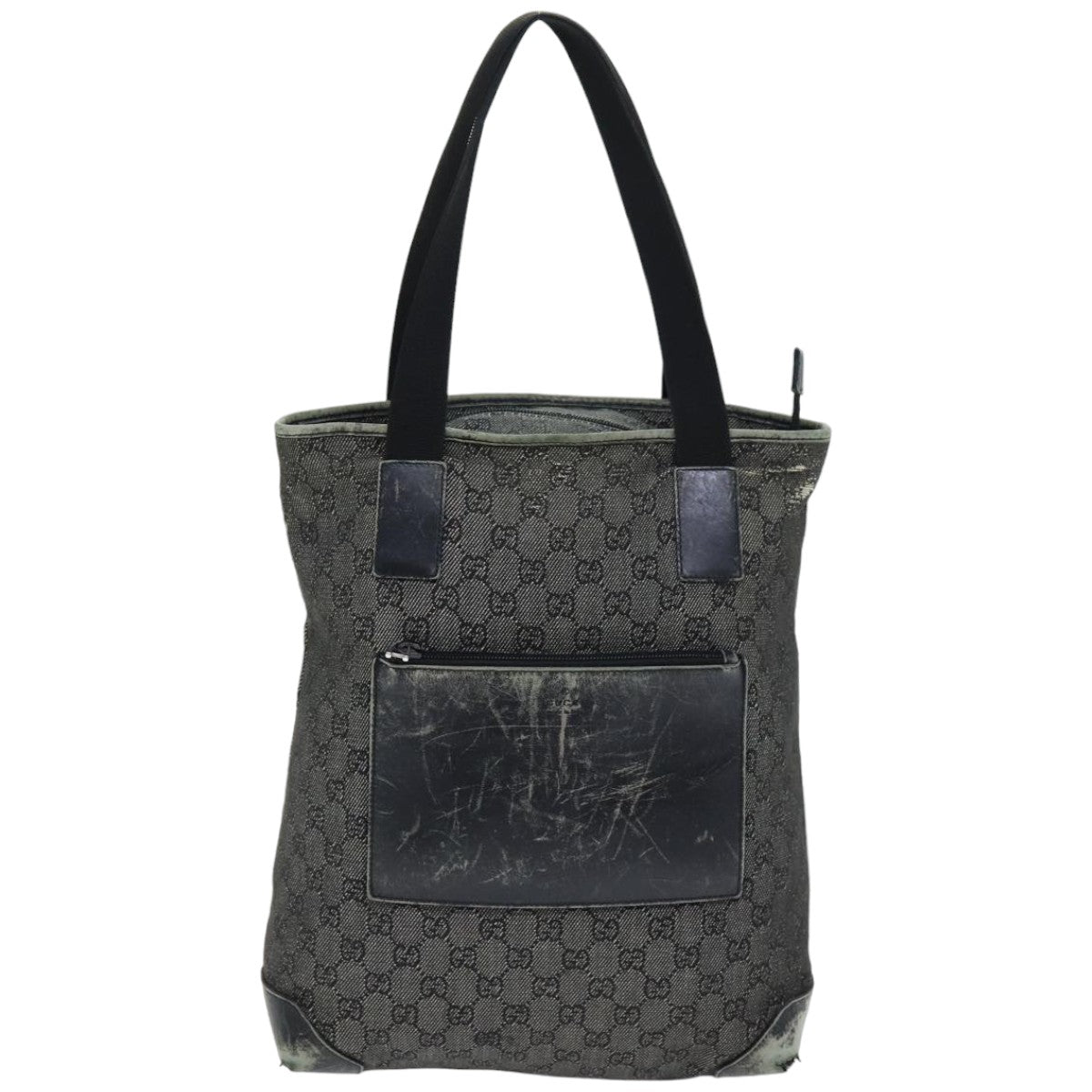 GUCCI GG Canvas Tote Bag Black 28892 76162