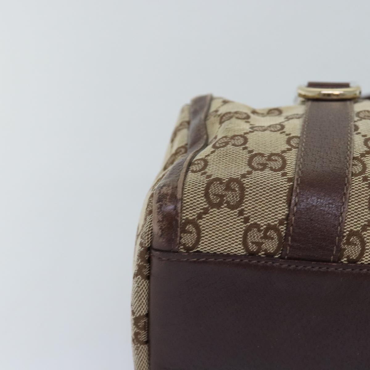 GUCCI GG Canvas Hand Bag Beige 130942 76164