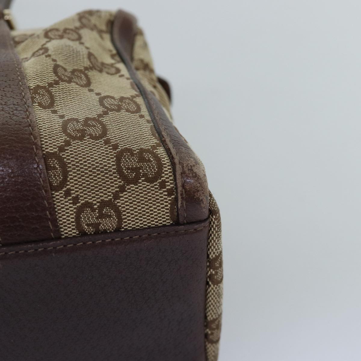 GUCCI GG Canvas Hand Bag Beige 130942 76164