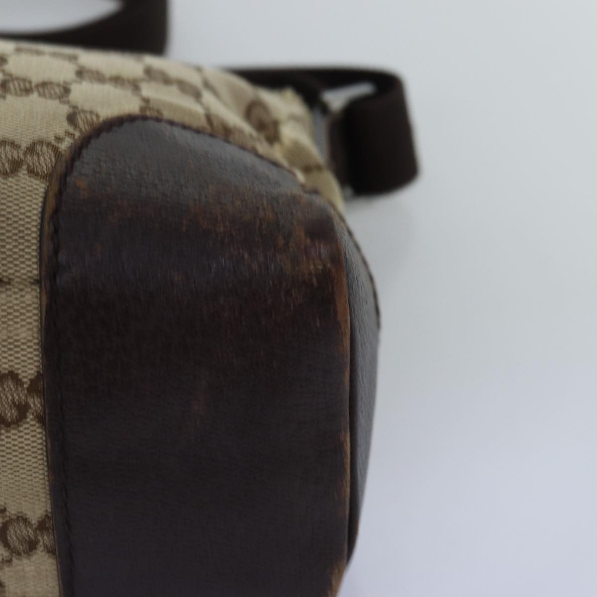 GUCCI GG Canvas Shoulder Bag Beige 114273 76165