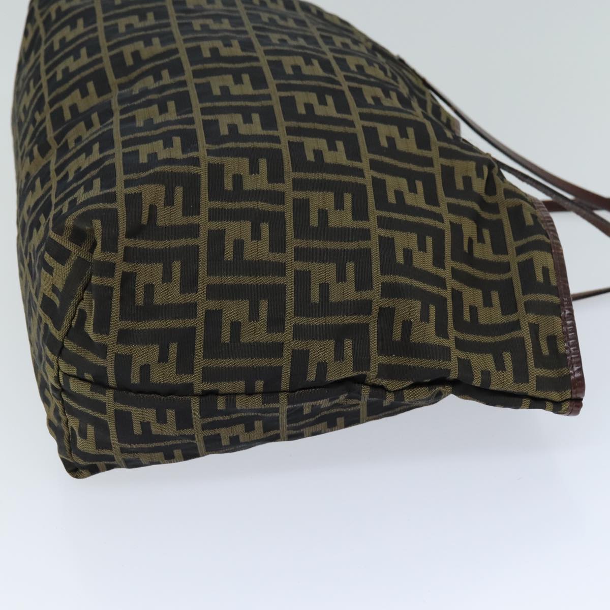 FENDI Zucca Canvas Tote Bag Black Brown 76181