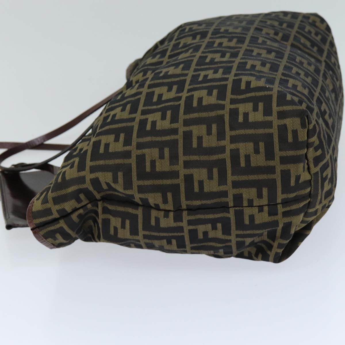 FENDI Zucca Canvas Tote Bag Black Brown 76181