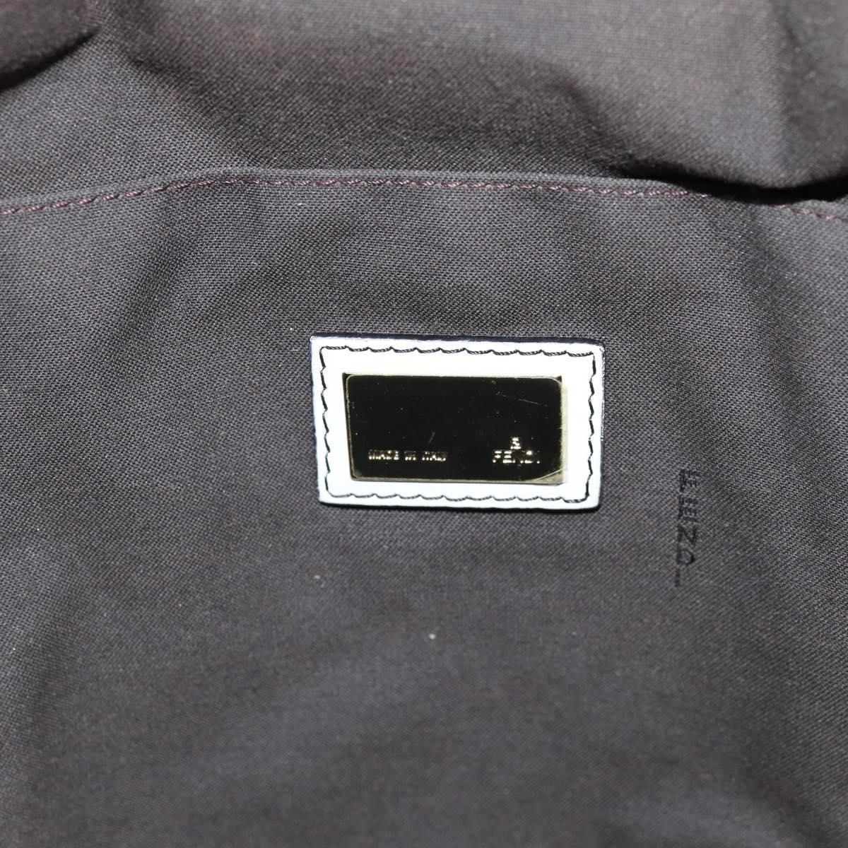 FENDI Zucchino Canvas Tote Bag Black 76206