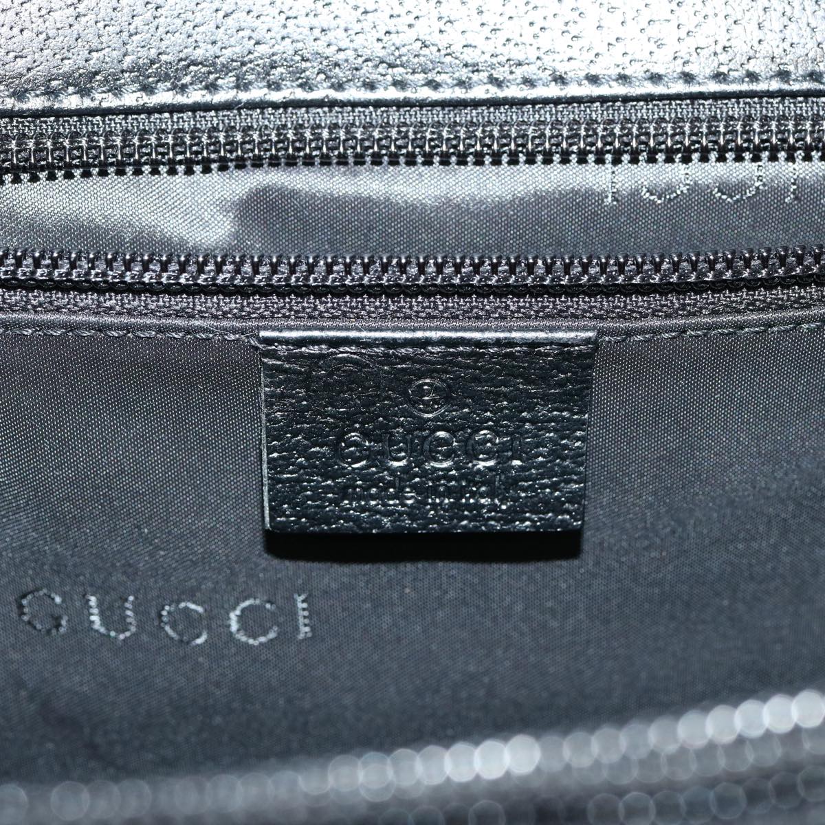 GUCCI Business Bag Leather Outlet 2way Black 76386