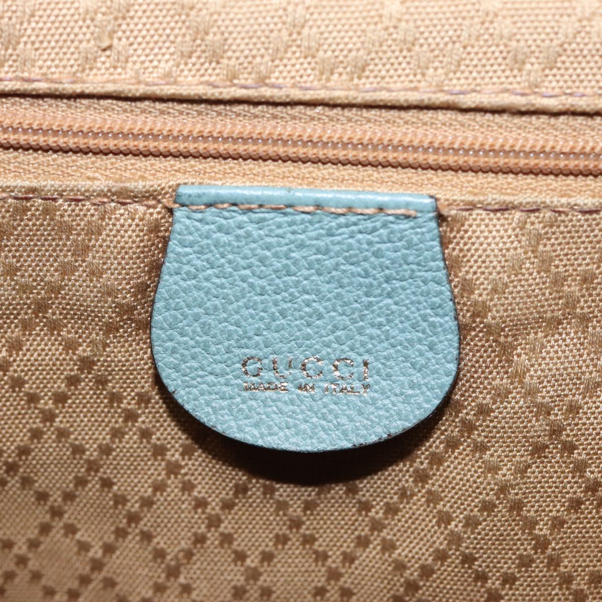 GUCCI Bamboo Backpack Suede Blue 003 1998 0016 76388