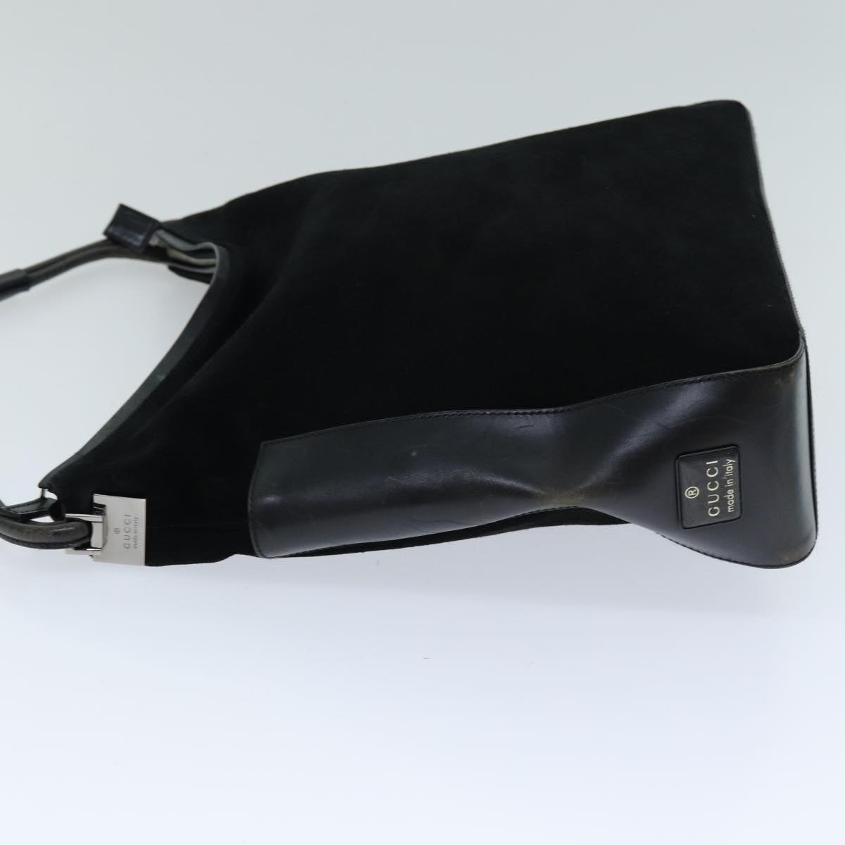 GUCCI Shoulder Bag Suede Black 001 3770 76389