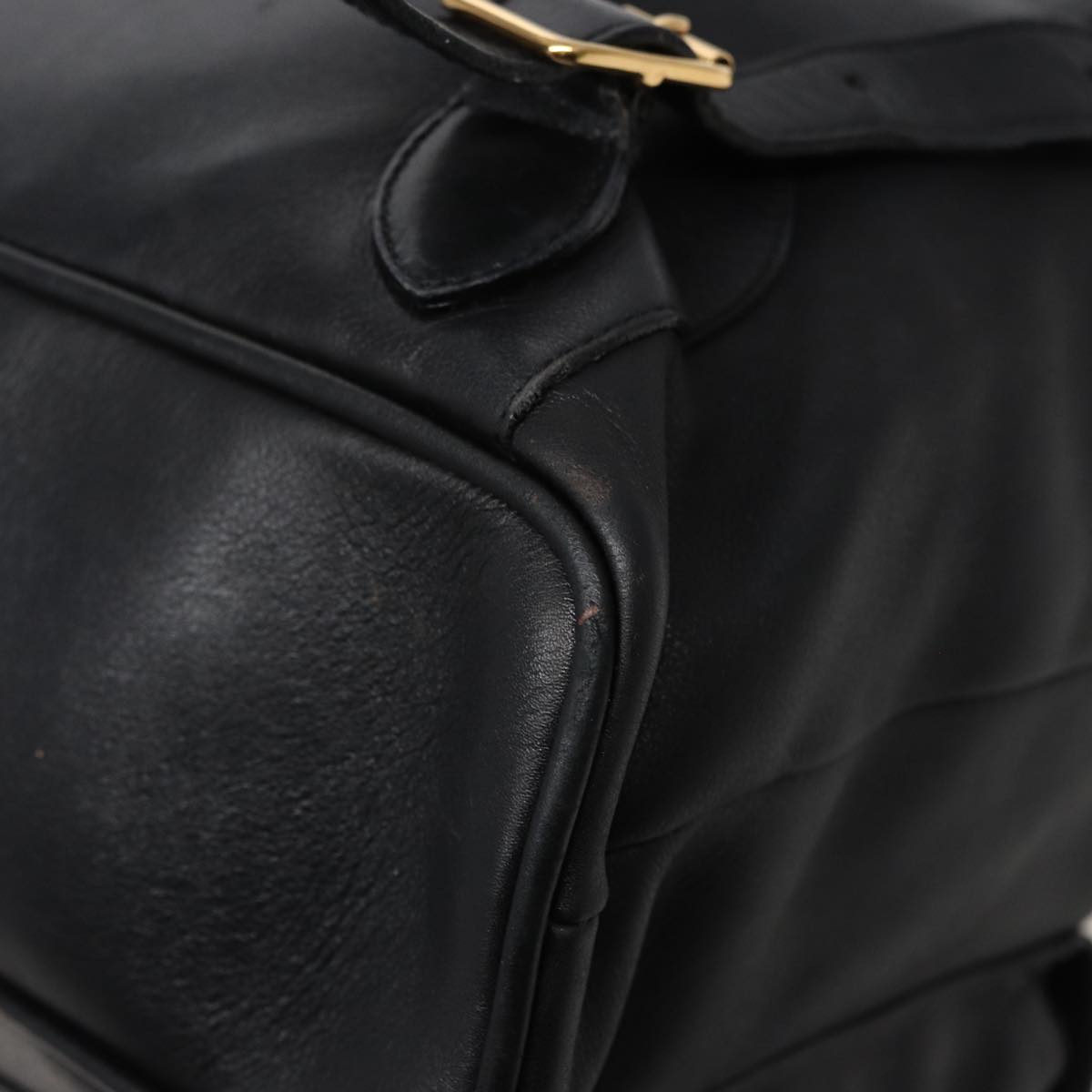 GUCCI Bamboo Backpack Leather Black 003 2058 0016 76392