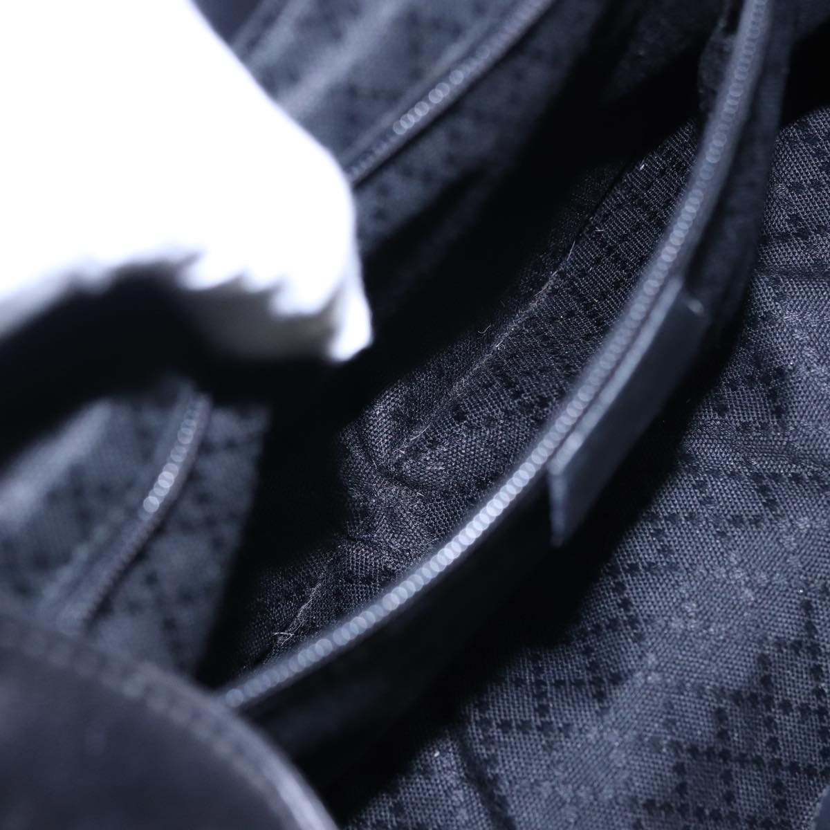 GUCCI Bamboo Backpack Leather Black 003 2058 0016 76392
