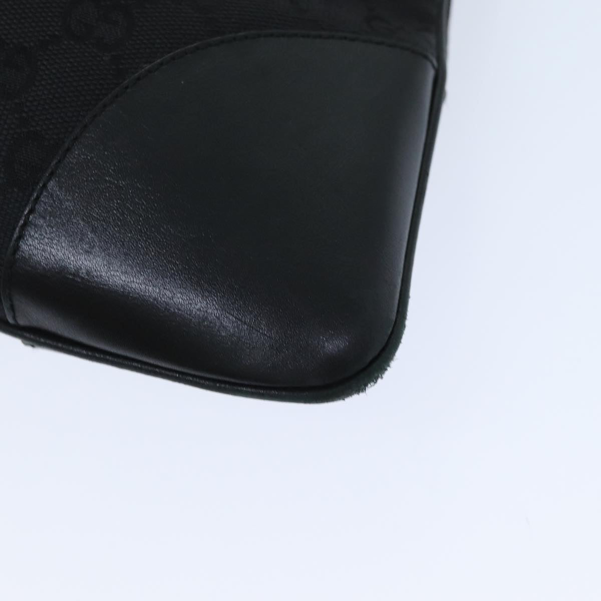 GUCCI GG Canvas Jackie Shoulder Bag Black White 001 4075 76393