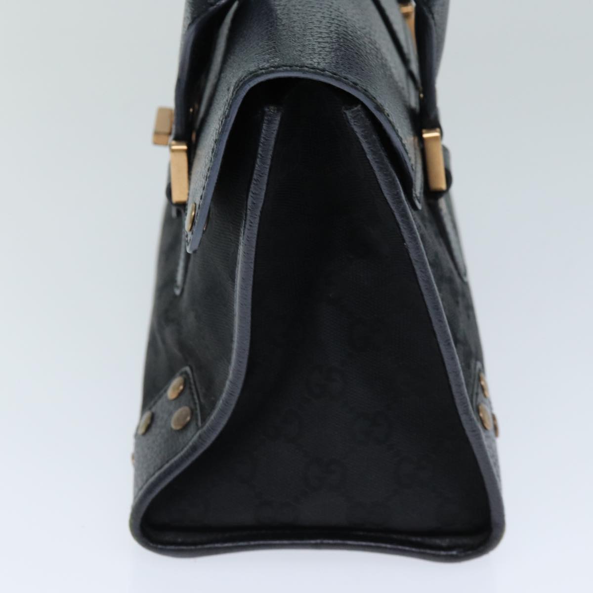 GUCCI GG Canvas Hand Bag Black 124286 76395
