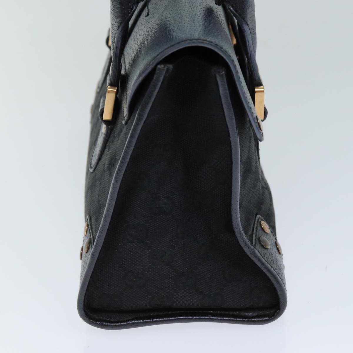 GUCCI GG Canvas Hand Bag Black 124286 76395