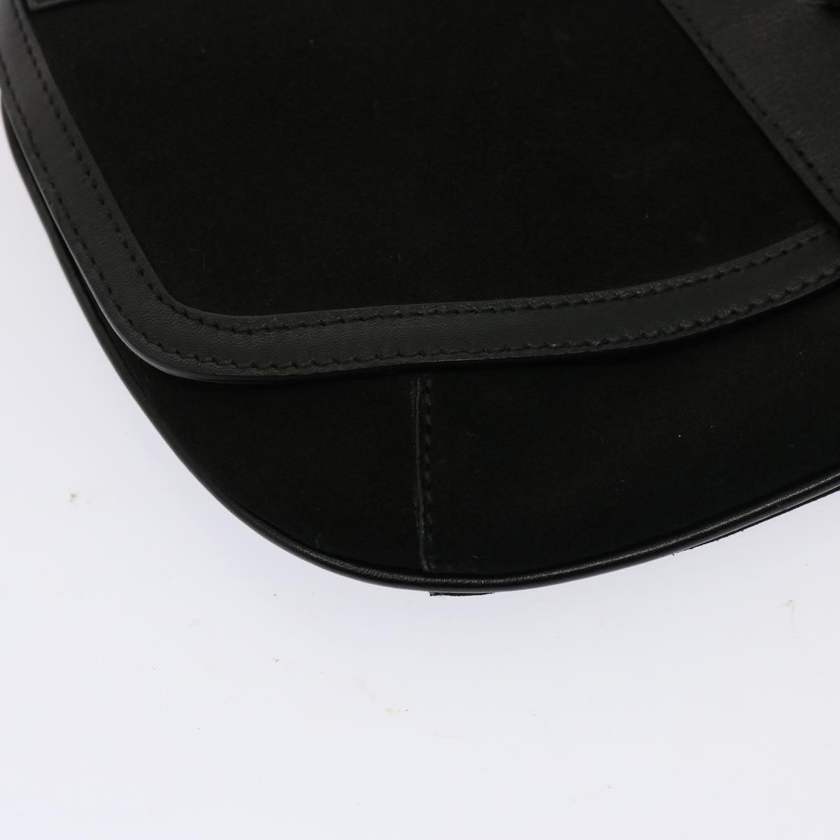 GUCCI Shoulder Bag Suede Black 001 4115 76397