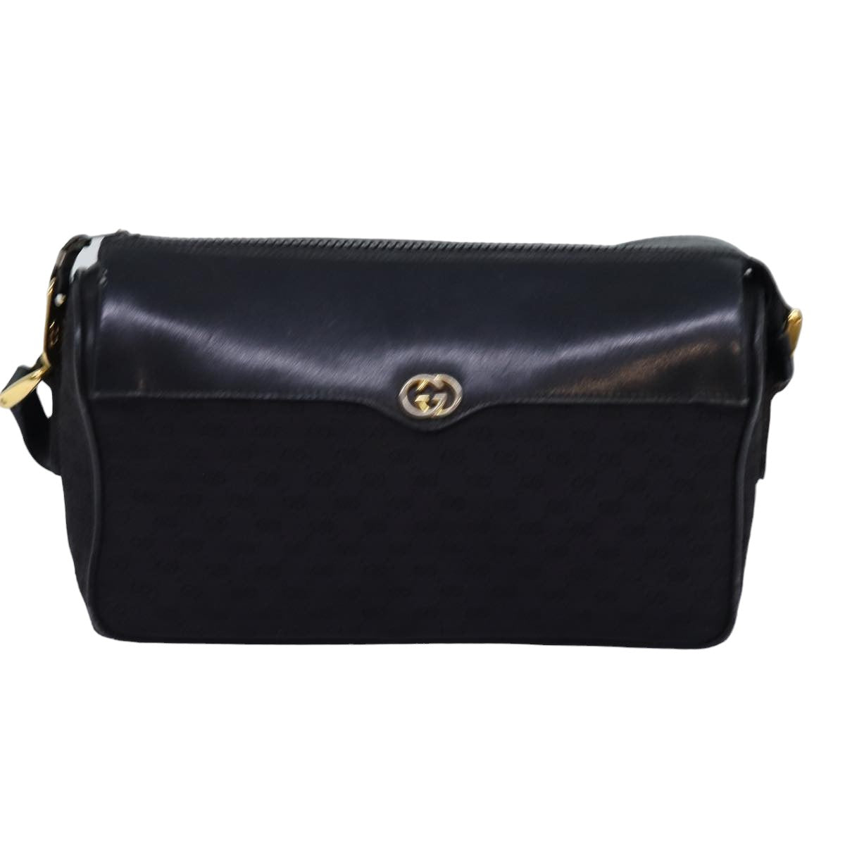 GUCCI Micro GG Canvas Web Sherry Line Shoulder Bag Black 67 01 4426 76402